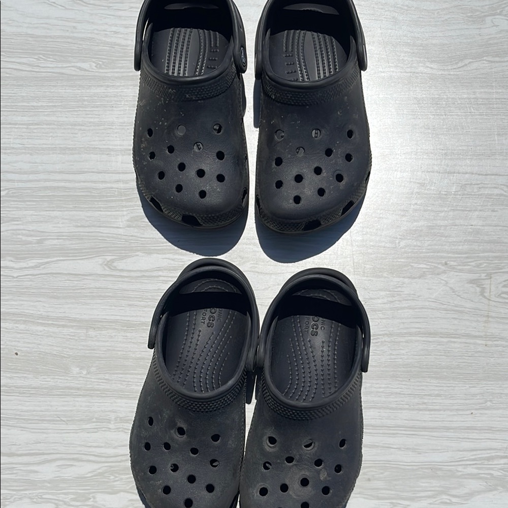 Kids Black Crocs